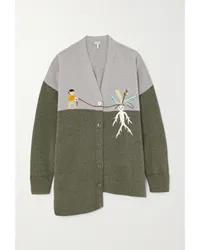 Loewe Asymmetrischer Cardigan aus einer Wollmischung Grün