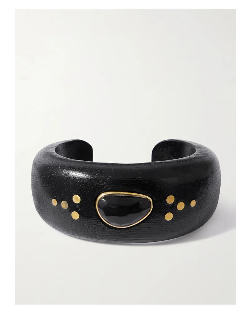 Isabel Marant Wood, Gold-tone And Bone Cuff - Black Black