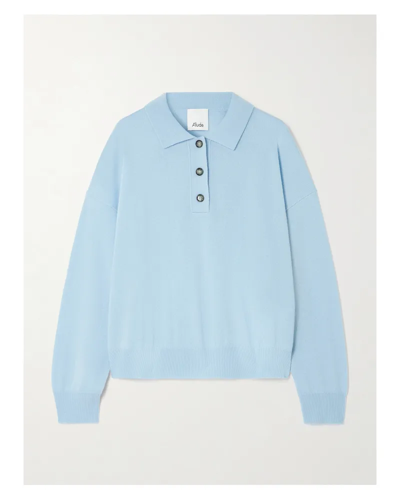 ALLUDE Pullover Aus Einer Woll-kaschmirmischung Mit Polokragen - Blau Blau