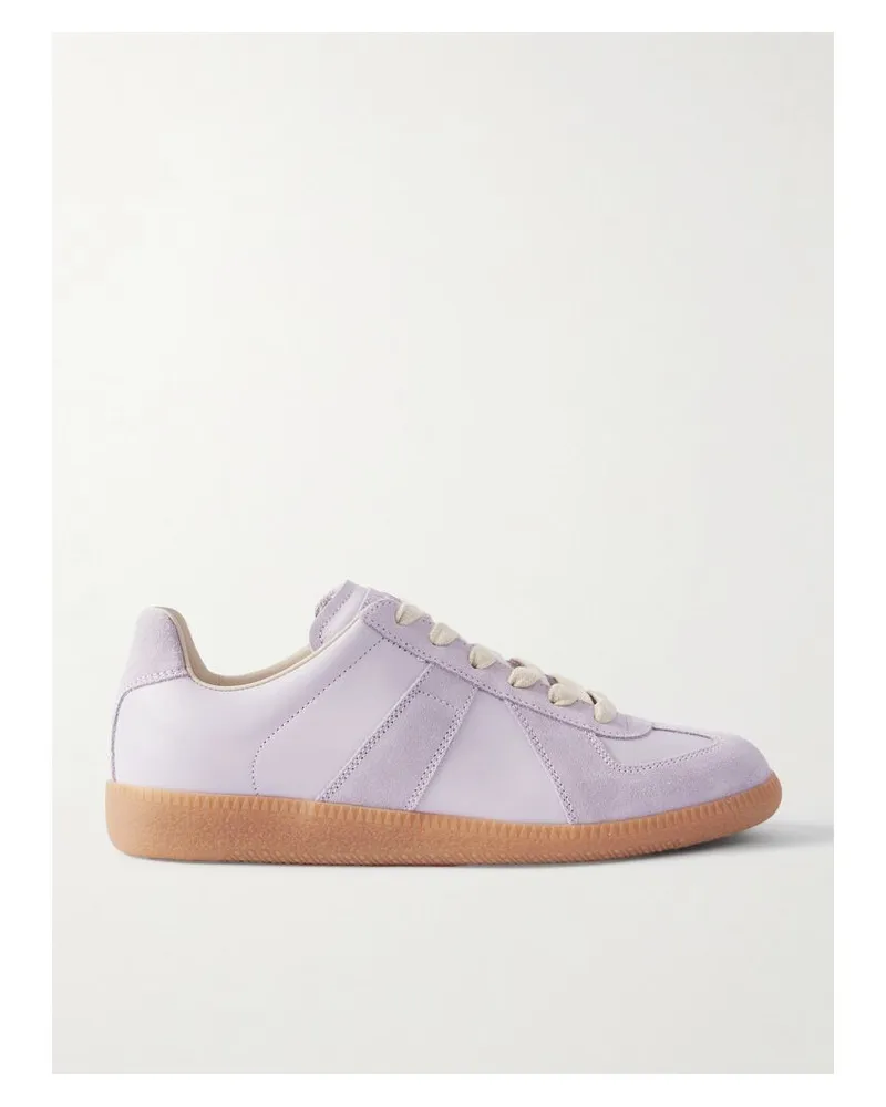 Maison Margiela Replica Sneakers Aus Leder Und Veloursleder - Lila Lila