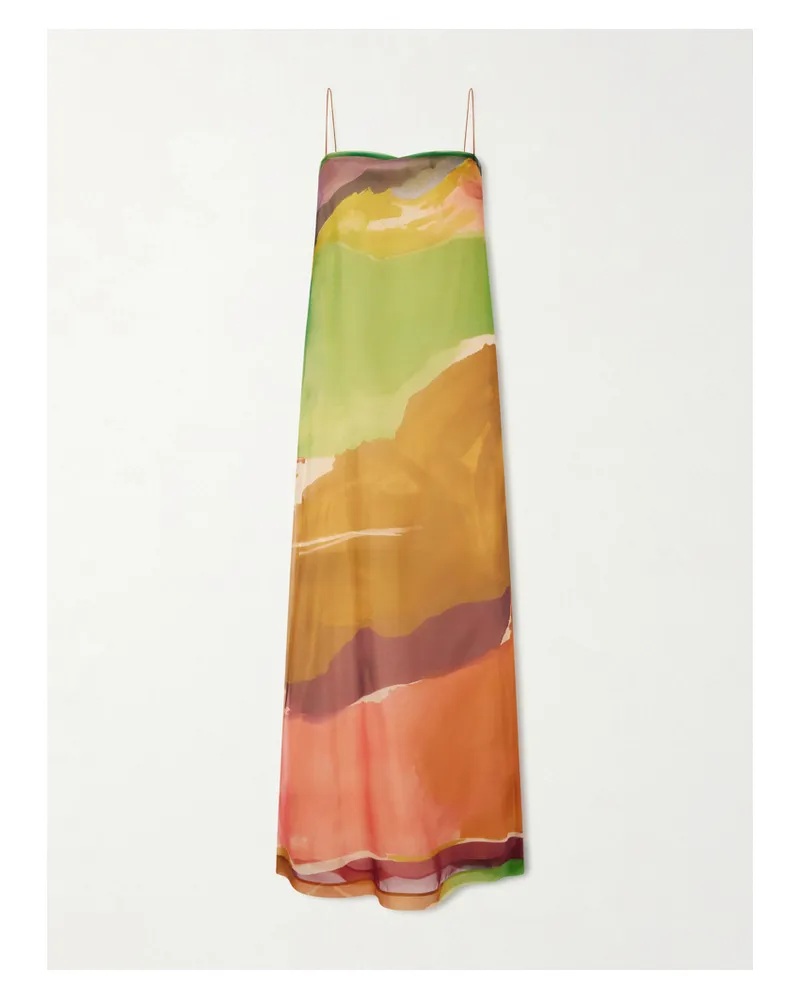 Ulla Johnson Printed Silk-organza Midi Dress - Multi Multi
