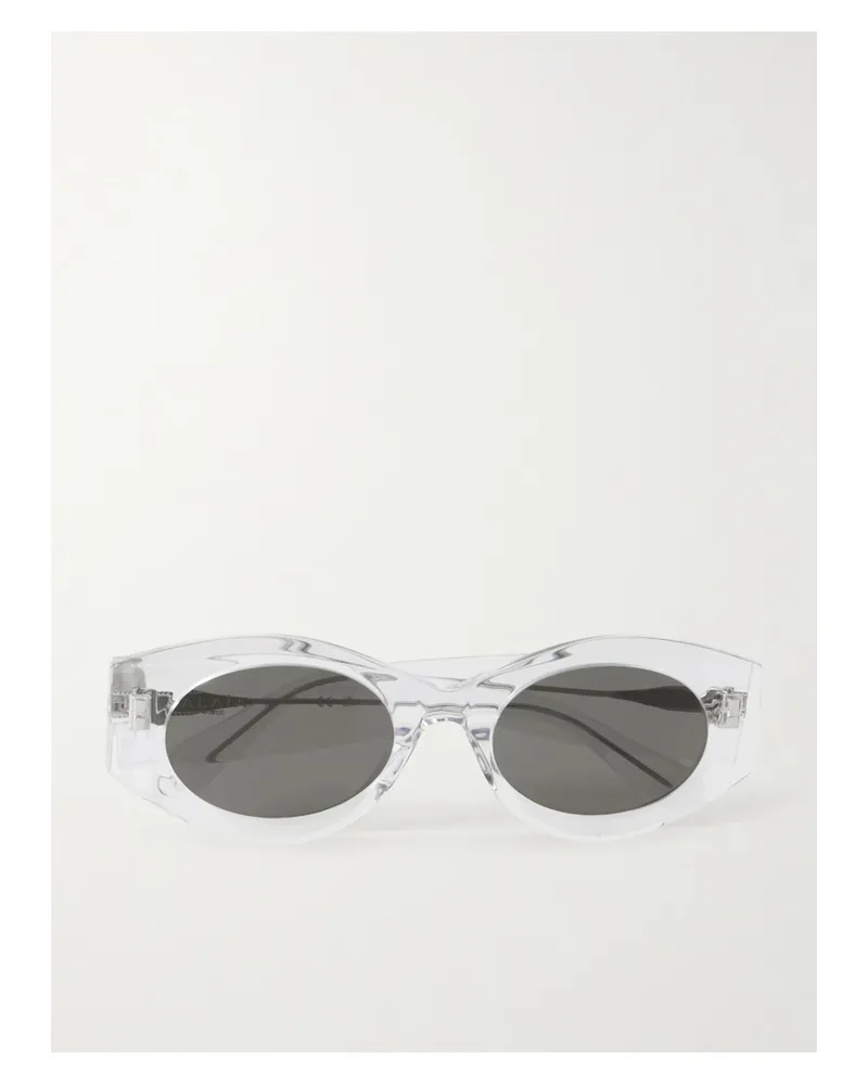 Alaïa Lettering Sonnenbrille Mit Rundem Rahmen Aus Azetat - Neutral Neutral