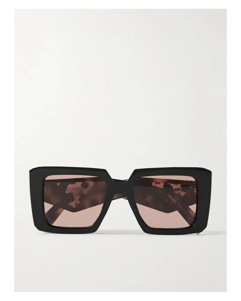 Prada Sonnenbrille Mit Eckigem Rahmen Aus Azetat In Hornoptik Horn