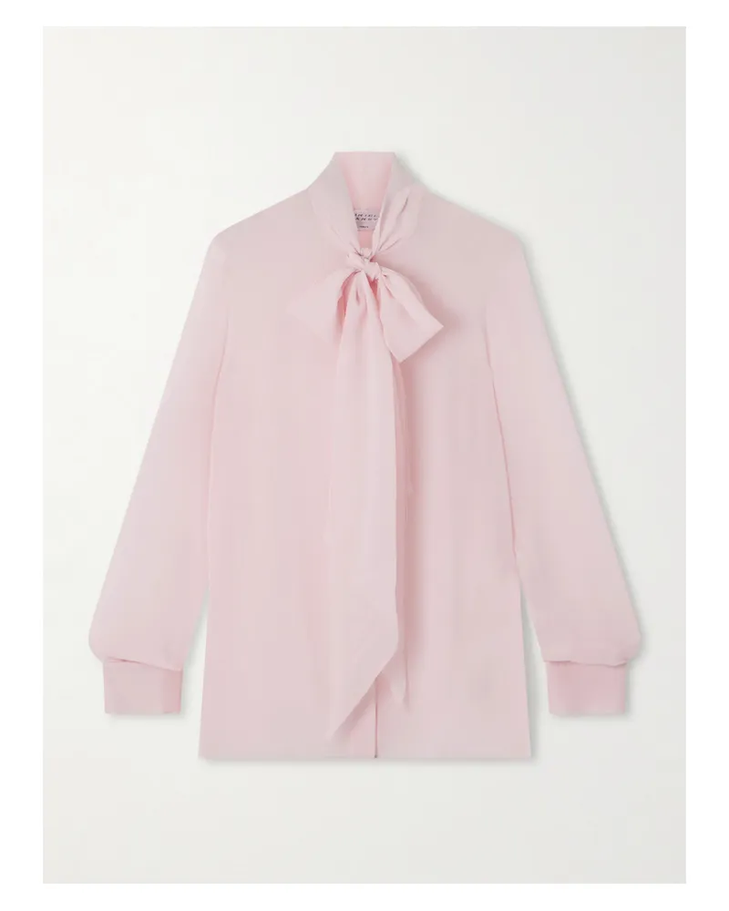 Gabriela Hearst Shildon Schluppenbluse Aus Seiden-georgette - Pink Pink