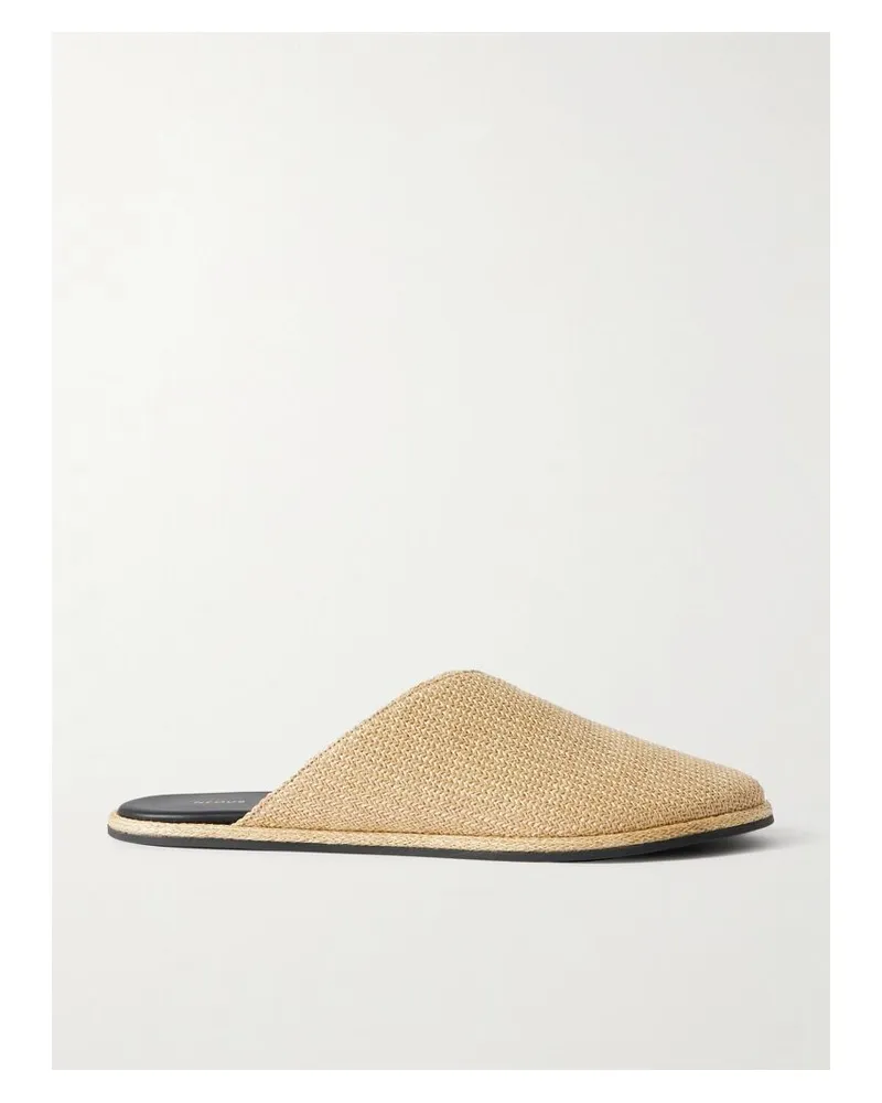 NEOUS Attik Slippers Aus Raffiabast - Neutral Neutral