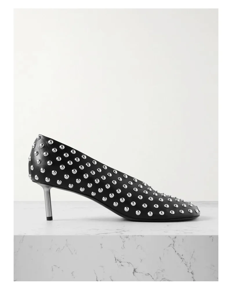 Jil Sander Pumps Aus Leder Mit Nieten - Schwarz Schwarz