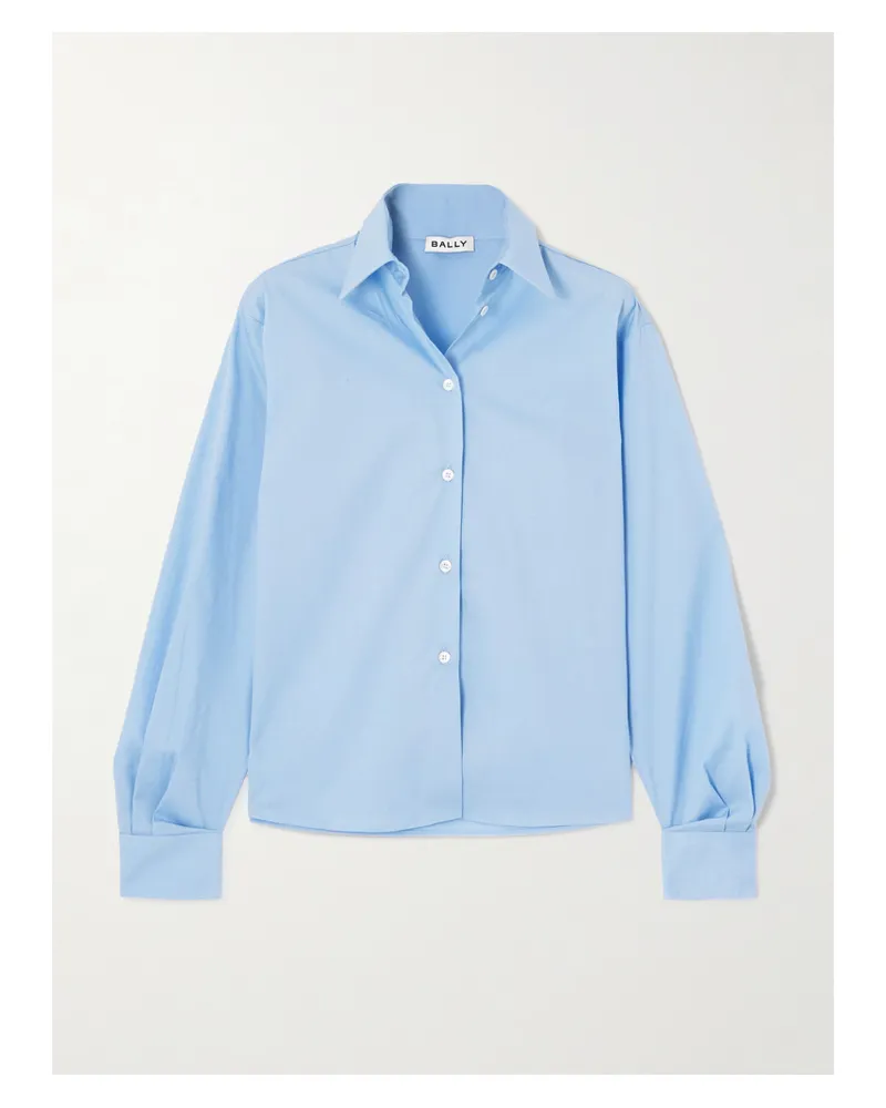Bally Hemd Aus Baumwollpopeline - Blau Blau