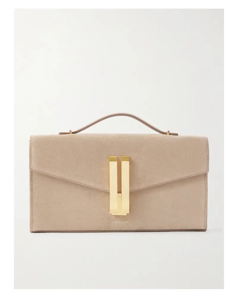 DeMELLIER Vancouver Suede Clutch - Neutrals Neutrals