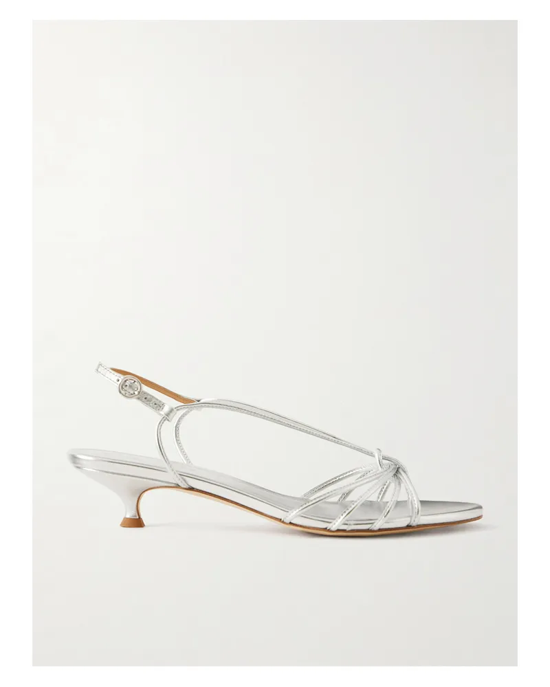 aeyde Amara Sandalen Aus Metallic-leder - Silber Silber