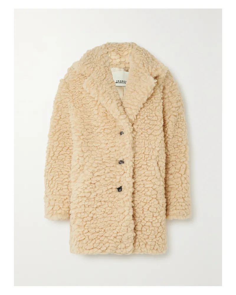 Isabel Marant Sabrine Oversized-mantel Aus Shearling-imitat - Neutral Neutral