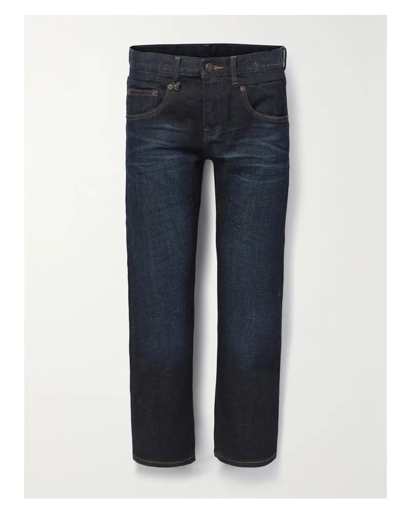 R13 Boy Cropped High-rise Straight-leg Jeans - Blue Blue