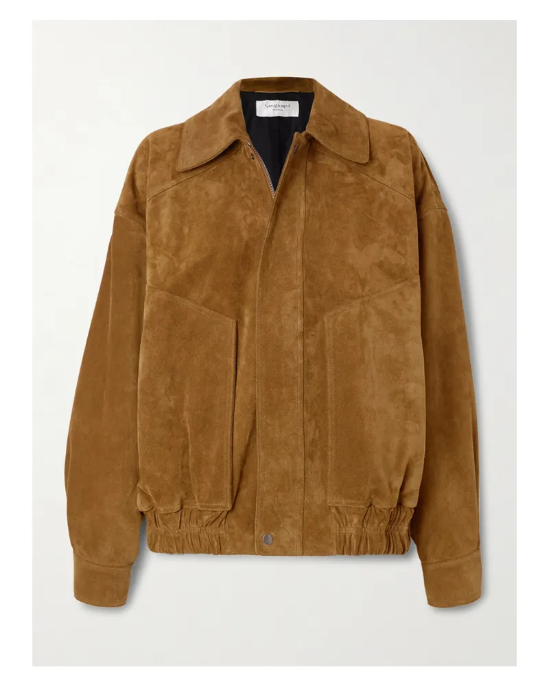 Saint Laurent Suede Jacket - Brown Brown