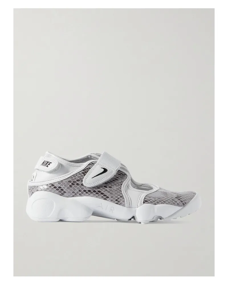 Nike Air Rift Sneakers Aus Leder Mit Schlangeneffekt Und Geteilter Kappe - Grau Grau