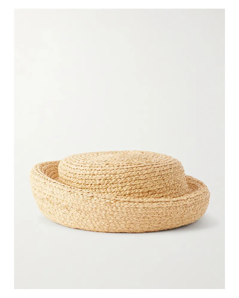Gigi Burris Laura Woven Raffia Pillbox Hat - Neutrals Neutrals