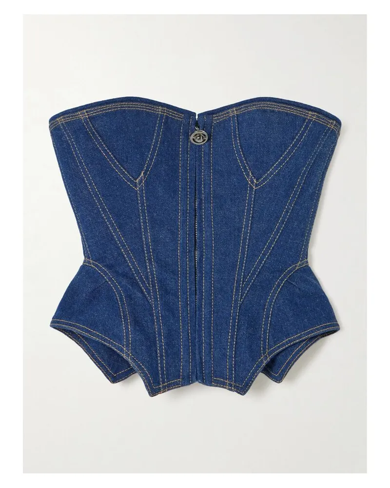 Vivienne Westwood Korsett Aus Denim Mit Verzierung - Blau Blau