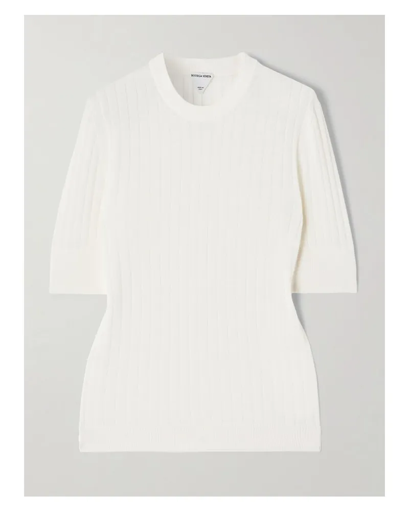 Bottega Veneta Verkürzter Wollpullover - Wollweiß Wollweiß