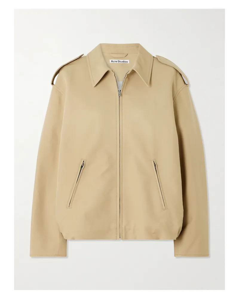 Acne Studios Jacke Aus Dupionseidenimitat Aus Baumwolle - Neutral Neutral