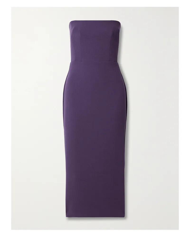 Alex Perry Trägerloses Midikleid Aus Stretch-crêpe - Lila Lila