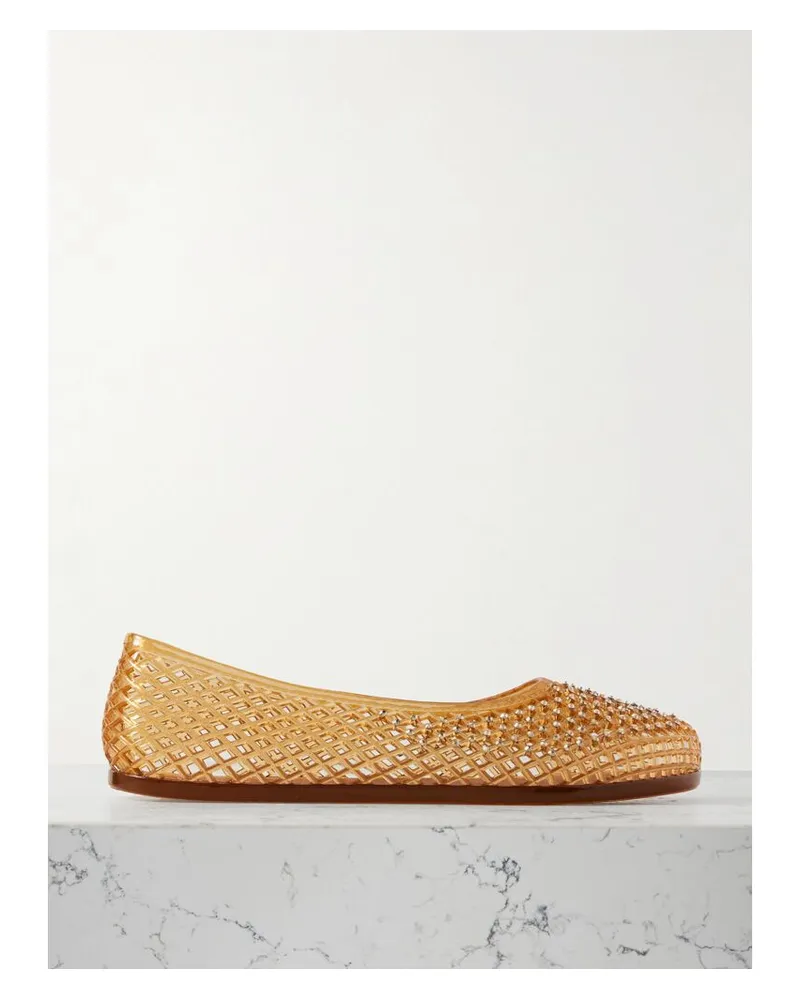 Ancient Greek Sandals Iro Ballerinas Aus Pvc Mit Kristallen - Braun Braun