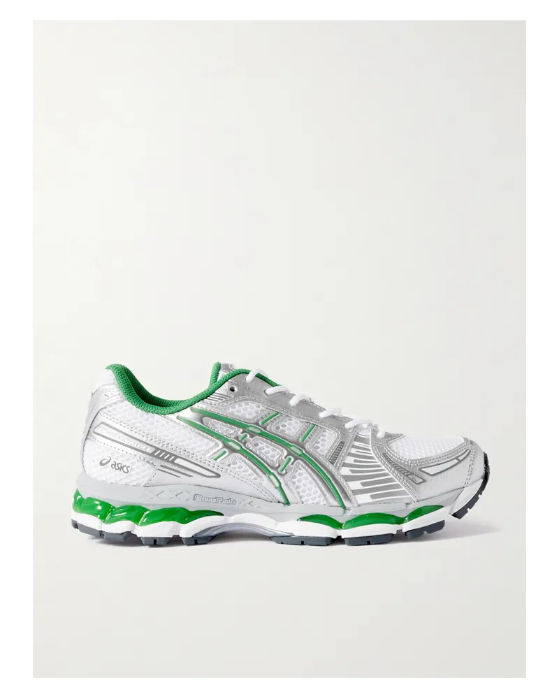 Asics Kith Gel-kayano 12.1 Mesh And Metallic Rubber Sneakers - Silver Silver