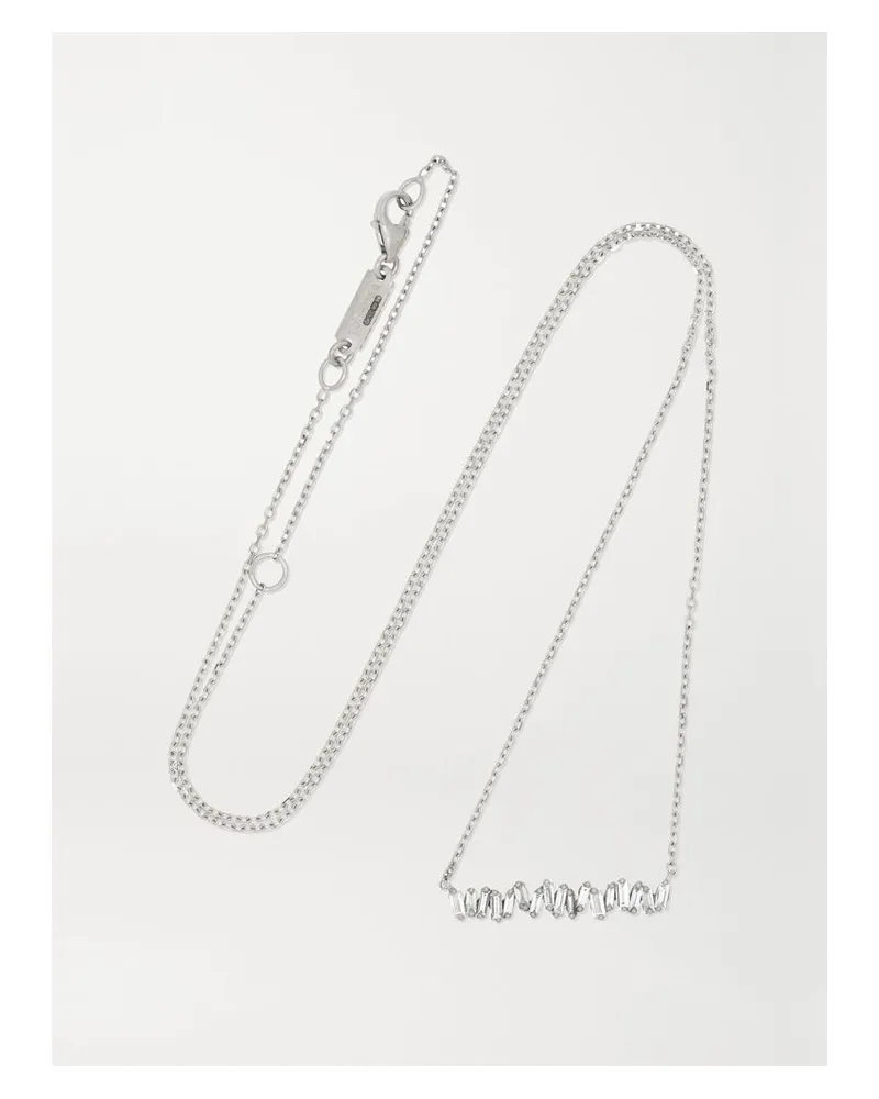 Suzanne Kalan Kette Aus 18 Karat Weißgold Mit Diamanten Gold