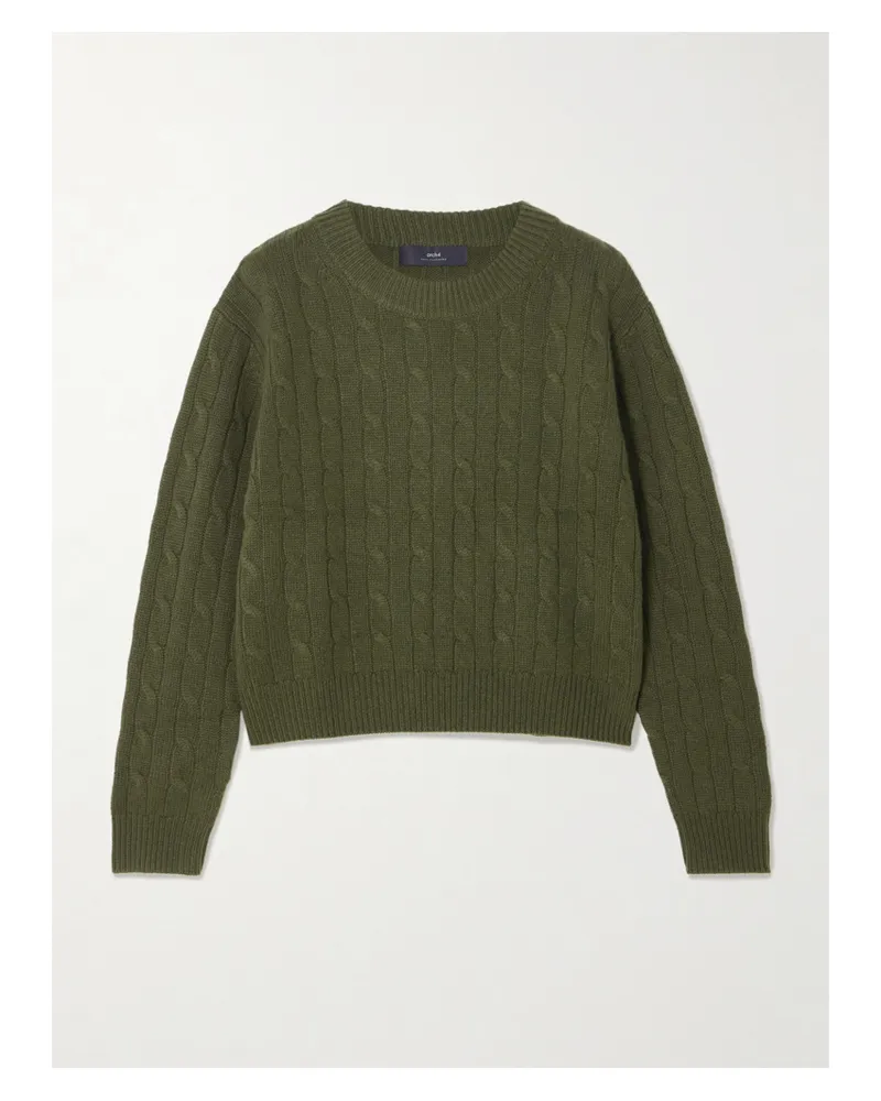 arch4 Tinka Zopfstrickpullover Aus Kaschmir - Grün Grün