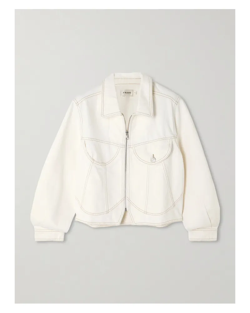 Frame Denim Heart Jeansjacke - Weiß Weiß