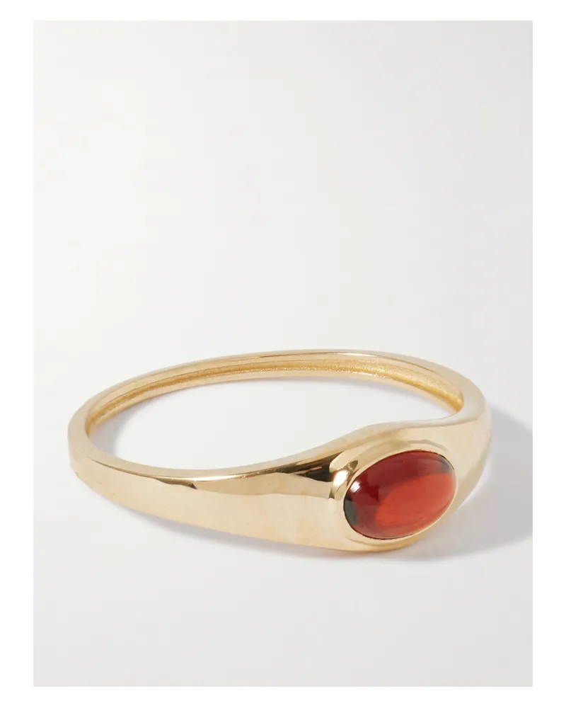 Loren Stewart 14-karat Gold Garnet Ring - Red Red