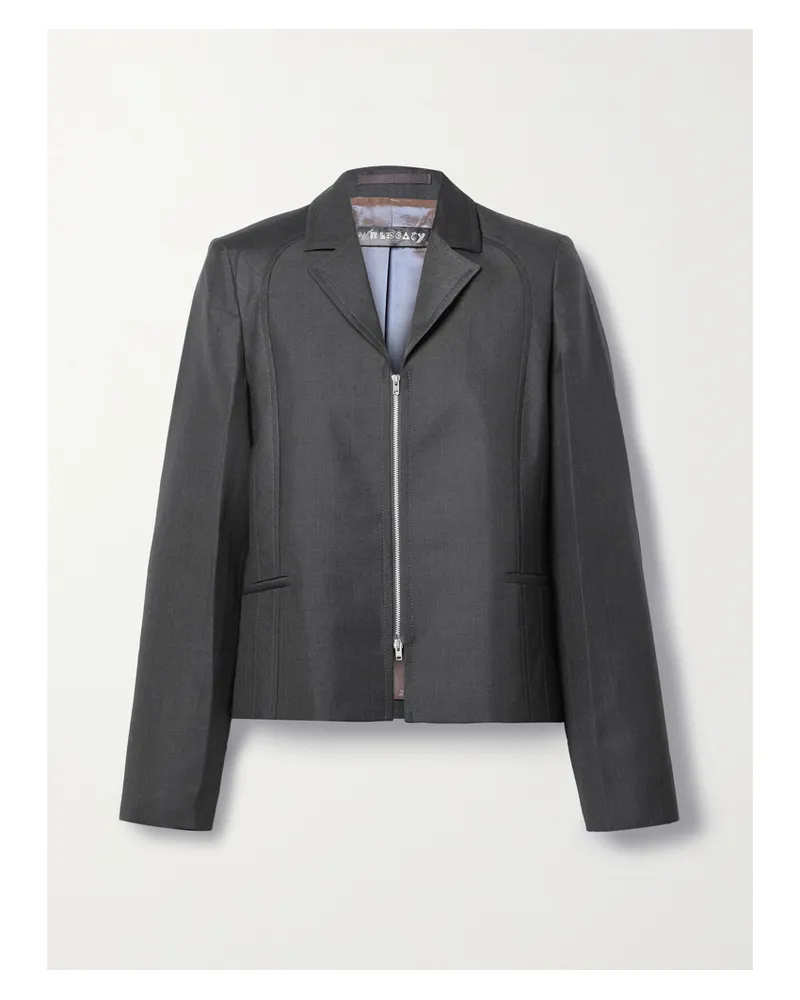 Our Legacy Blazer Aus Twill Aus Einer Wollmischung - Grau Grau