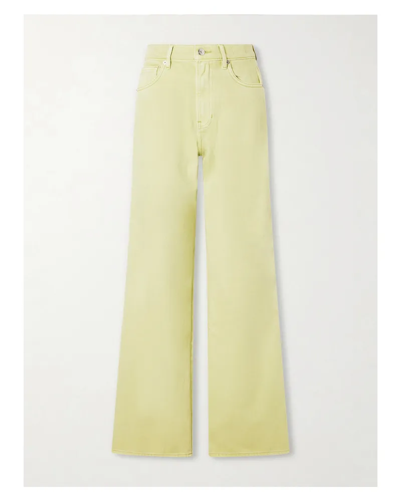 Veronica Beard Kasey Mid-rise Wide-leg Jeans - Green Green