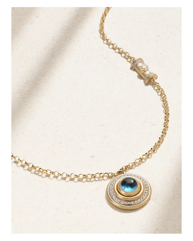 L’Atelier Nawbar The Warrior Mimmette Kette Aus 18 Karat Gold Mit Diamanten Gold