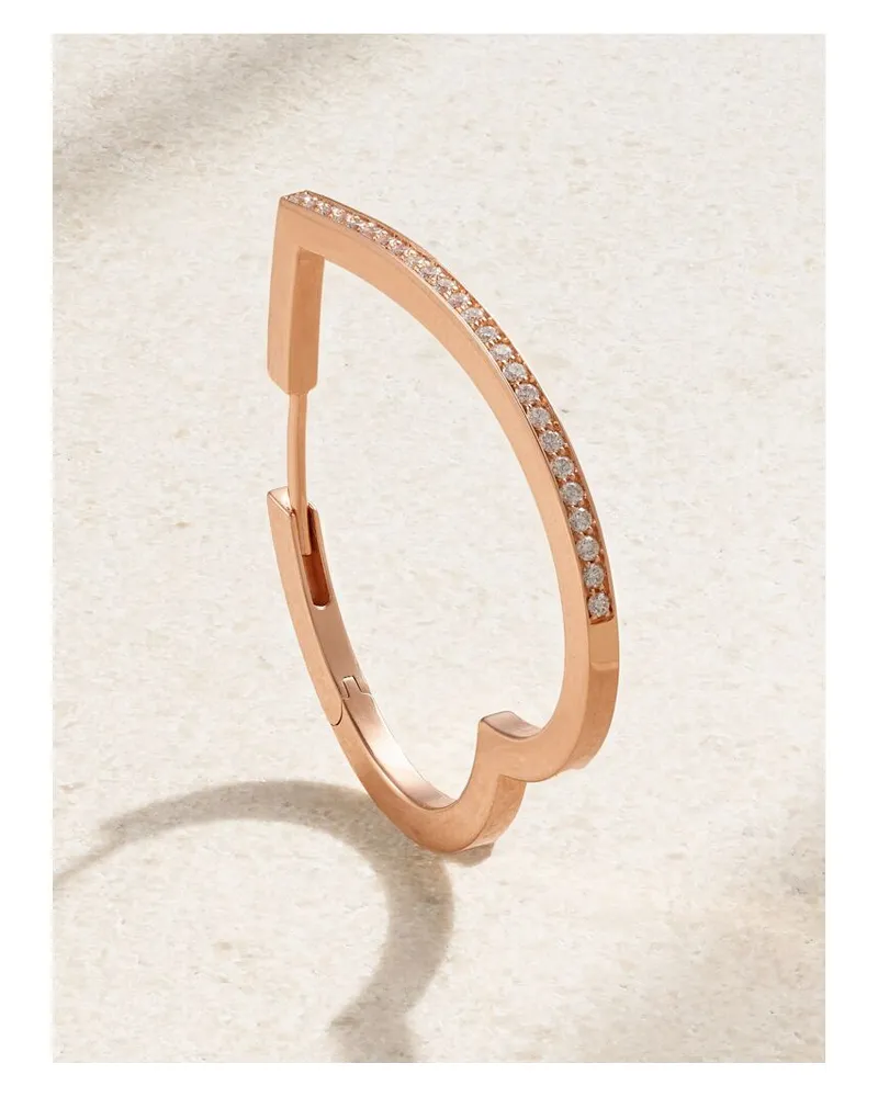 Repossi Antifer Heart Large Einzelne Creole Aus 18 Karat Roségold Mit Diamanten Gold