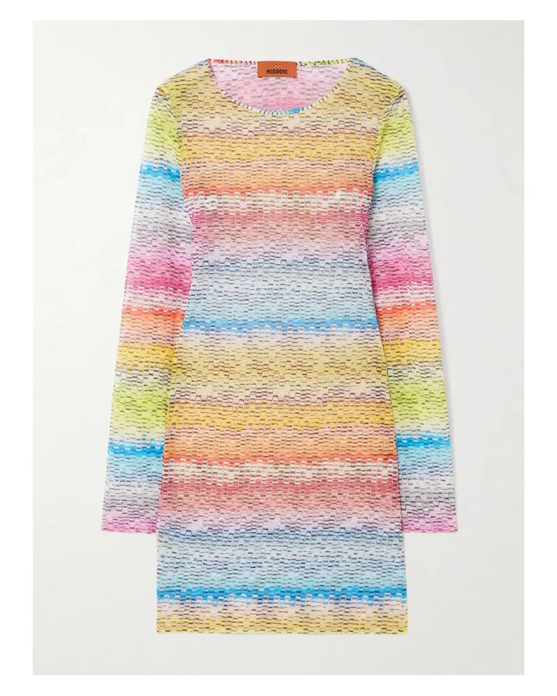 Missoni Mare Minikleid Aus Bedrucktem Stretch-tüll - Mehrfarbig Mehrfarbig