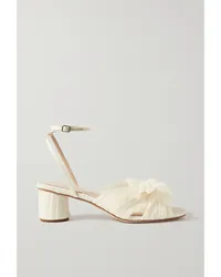 Loeffler Randall Dahlia Sandalen aus Plissiertem Organza Weiß