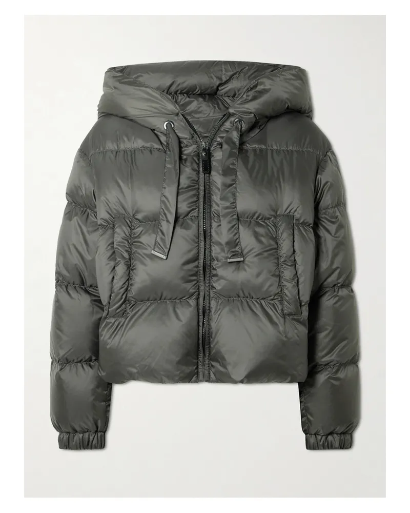 Max Mara The Cube Seia Daunenjacke Aus Gestepptem Shell Mit Kapuze - Grau Grau