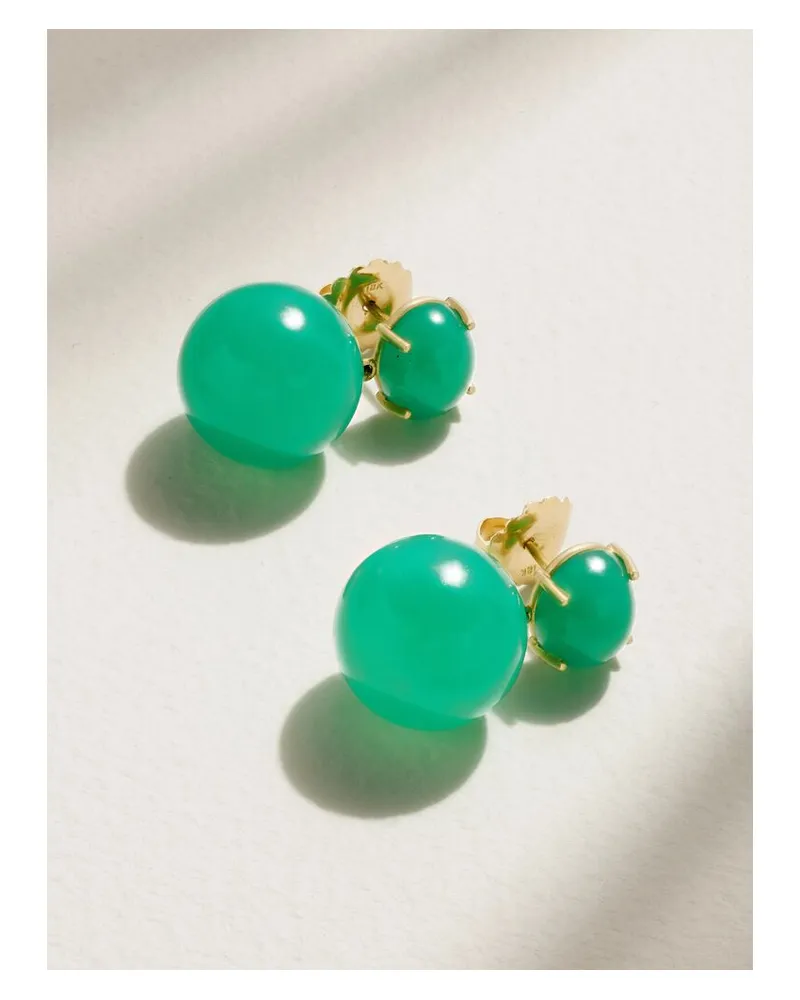 Irene Neuwirth Gumball Ohrringe Aus 18 Karat Gold Mit Chrysoprasen - Grün Grün