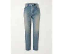 High-rise Slim-leg Jeans - Blue