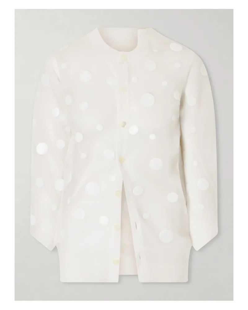 Junya Watanabe Polka-dot Knitted Cardigan - White White