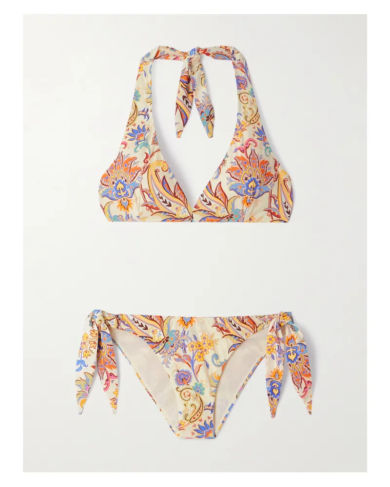 Etro Bedruckter Neckholder-bikini - Orange Orange