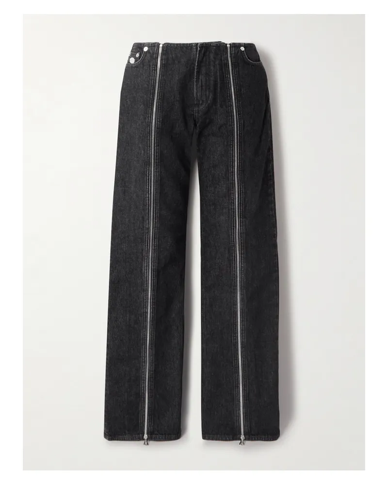 Jean Paul Gaultier Jeans Mit Geradem Bein Und Reißverschlüssen - Schwarz Schwarz