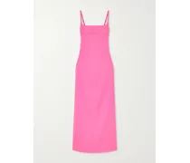 Satin Midi Dress - Pink