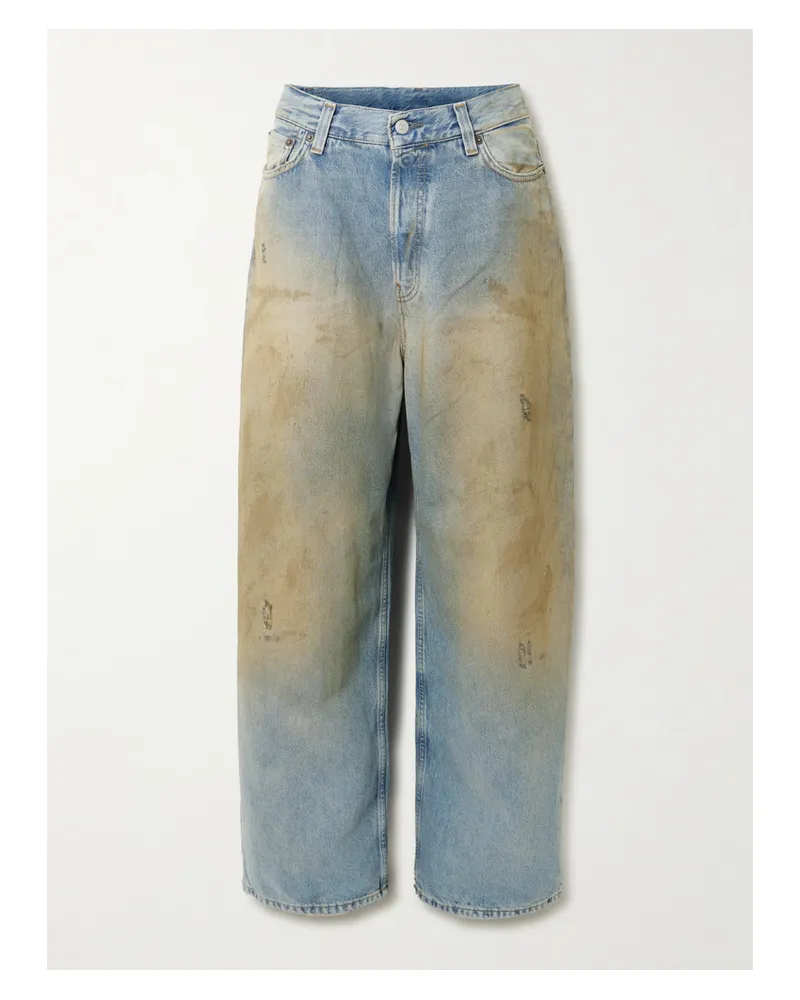 Acne Studios 2023 Distressed Organic Mid-rise Wide-leg Jeans - Blue Blue