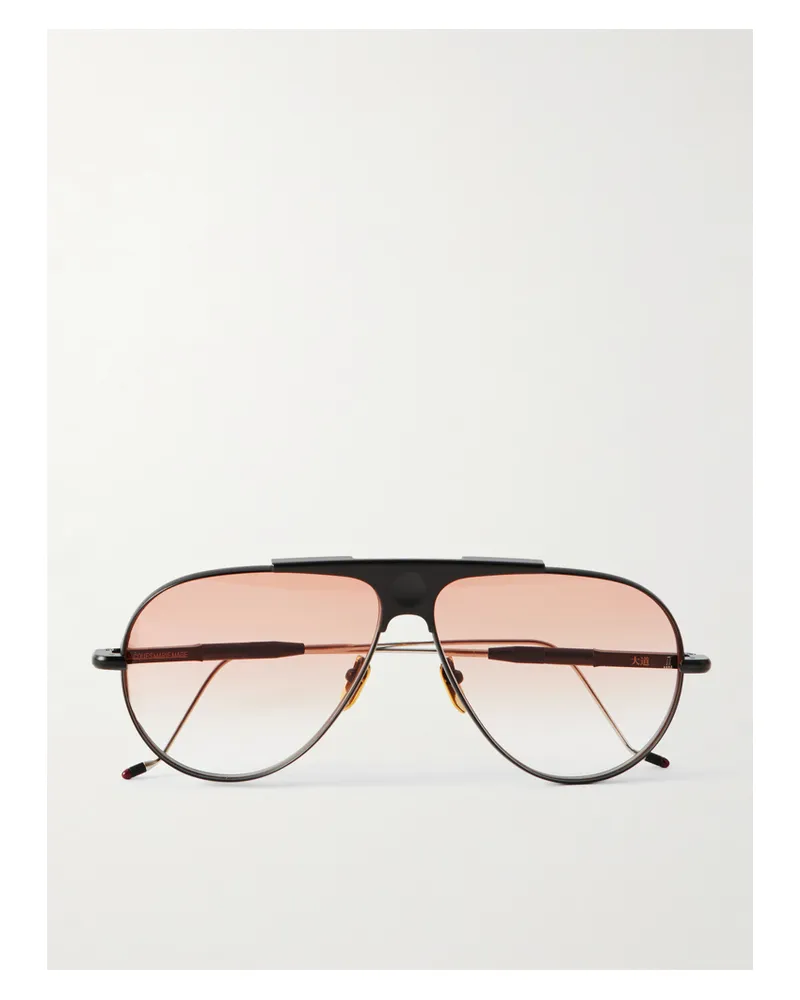 Jacques Marie Mage Daido Pilotensonnenbrille Aus Titan - Schwarz Schwarz