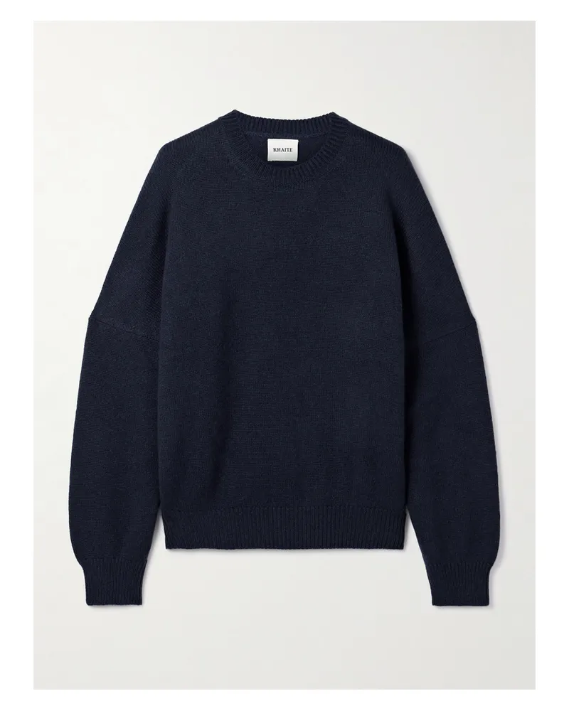 KHAITE Margaux Oversized Cashmere Sweater - Blue Blue