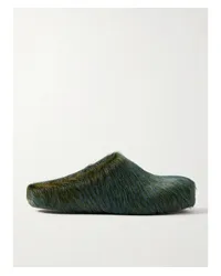 Marni Fussbett Clogs aus Kalbshaar Blau