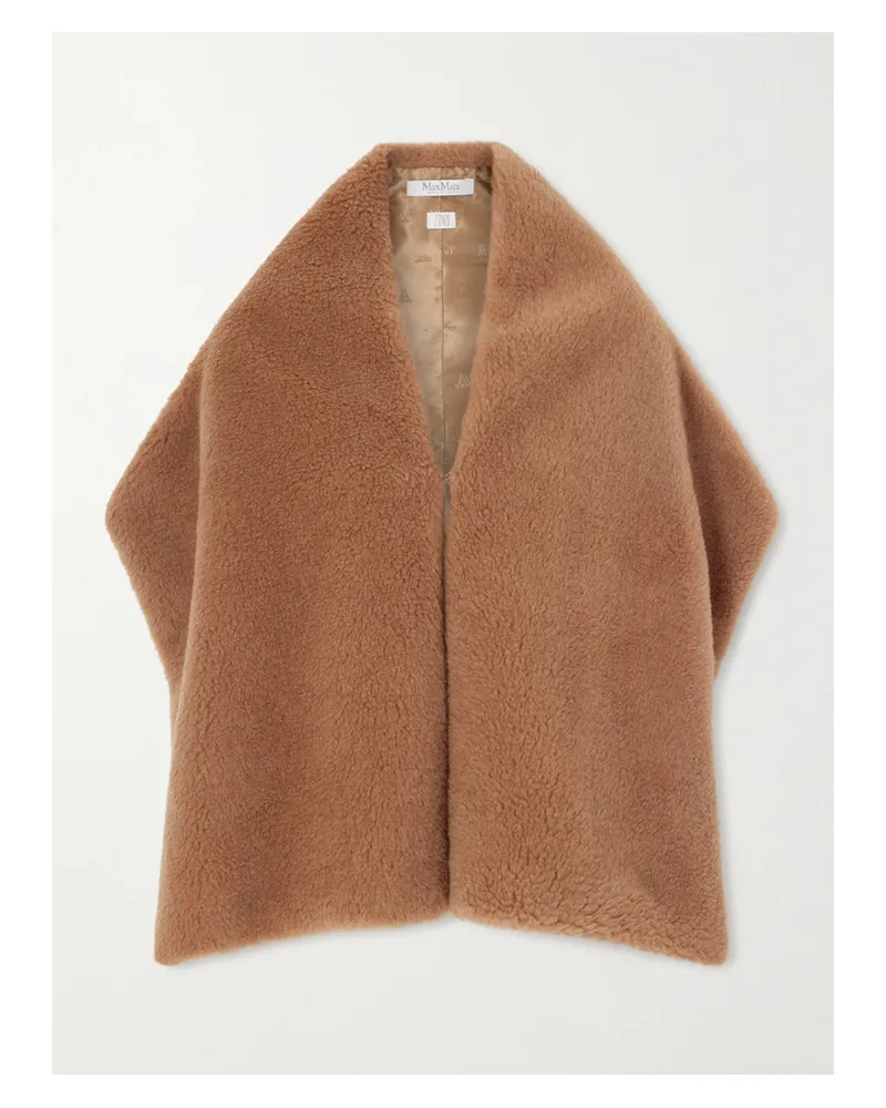 Max Mara Camel Hair And Silk-blend Fleece Scarf - Neutrals Neutrals