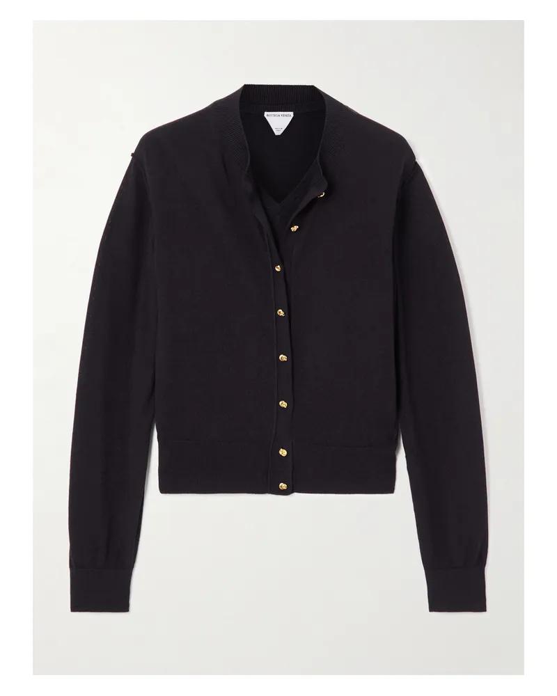 Bottega Veneta Cotton-blend Tank And Cardigan Set - Blue Blue