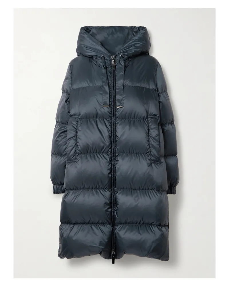 Max Mara Sei Daunenjacke Aus Gestepptem Shell Mit Kapuze - Blau Blau