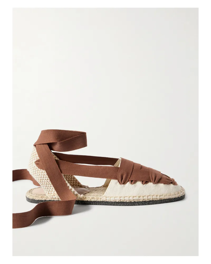 Loeffler Randall Wilson Espadrilles Aus Canvas Mit Schnürung - Braun Braun