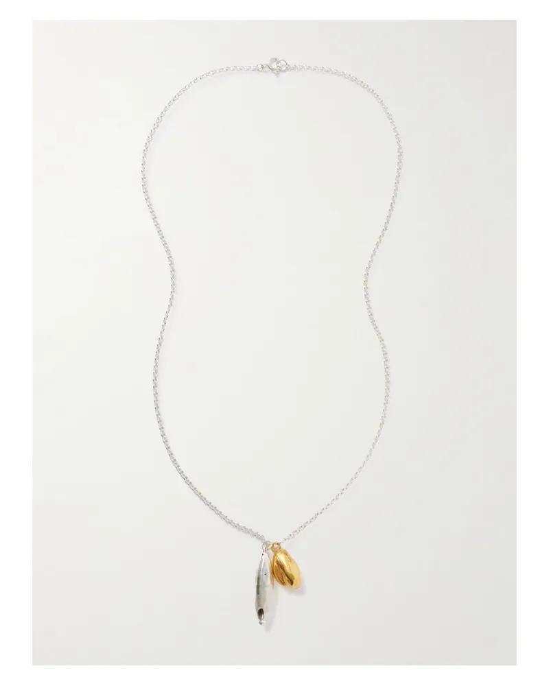 Alighieri The Dance Of The Notes Gold-plated And Recycled Silver Necklace Silver